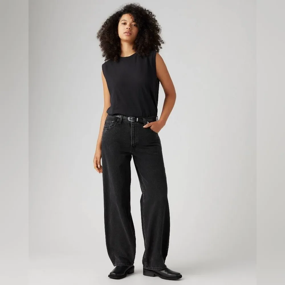 Levi's Baggy Dad Classic Black Jeans Women's Size 28